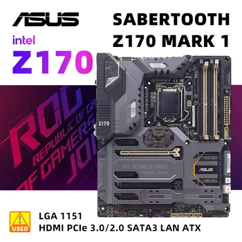 1151 Комплект дънната платка ASUS SABERTOOTH Z170 MARK 1 с процесор i5-7400 4 × DDR4 Intel Z170 дънна Платка M. 2 PCI-E 3.0 USB3.1 ATX