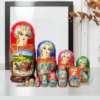 15 бр., руска matryoshka, matryoshka, Новост, играчки, украса, традиционни дървени играчки, подаръци, штабелирующая кукла