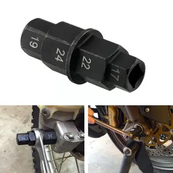 17 19 22 24 мм инструмент за шестоъгълник на оста на предното колело на мотоциклета Инструмент за премахване на драйвера на шпиндела Шестоъгълник разборные втулка за двигател Z8z0