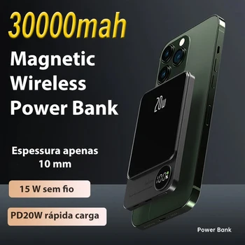 2023 Безжичен захранване Магнитен 30000 ма portable Power Bank Type C Бързо зарядно устройство за iPhone 14 Xiaomi Samsung серия Magsafe