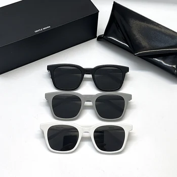 2023 Корея GM Модни слънчеви очила Нежно MM006, Нов стил, луксозен марка, дизайнерски мъжки и дамски слънчеви очила с квадратни поляризация, лещи UV400