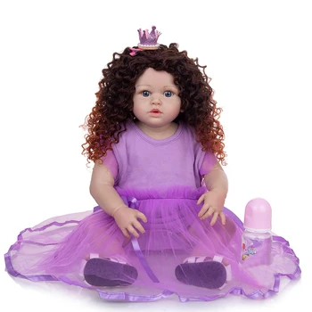 57 см кукла-реборн, изцяло силиконова кукла-реборн Boneca, реалистична кукла-стрела, принцеса за баня, Bebe, играчки за деца, играчки за подаръци за рожден ден