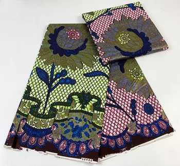 6 ярда този восък Анкара, холандски тъкани батик, 100% натурална статия, африка восък, супер лъскава памучен плат с бляскав принтом