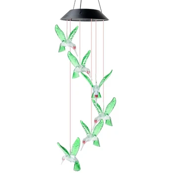 6X led лампа със слънчева предното перезвоном, лампа с птичи предното перезвоном, окачена лампа с предното перезвоном, декоративни лампи, лампа, с променящ се цвят, слънчева лампа