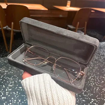 Ahora, ретро фанелевый квадратен калъф за очила, кутия, нагревател, ретро-оптични очила, твърд калъф, държач за Организиране на съхранение