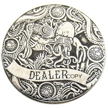 HB (146) е Американски Скитник Морган долар Череп зомби Скелет със сребърно покритие копирни монети