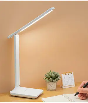 USB led настолна лампа, 3 цвята, безстепенно регулиране на яркостта, тъчпад сгъваема настолна лампа със защита за очите за четене в спалнята на общежитието