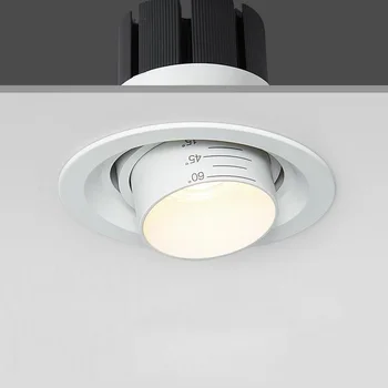 Zoom вграден една лампа с регулируема яркост 15-60 градуса COB 7 W 12 W 15 W 20 W Прожектор Фонова стена led осветление в помещението