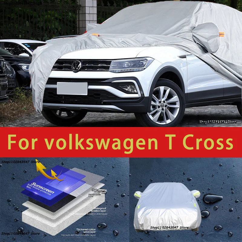 За VW T Cross Външна защита на Пълни автомобилни седалките Снежна