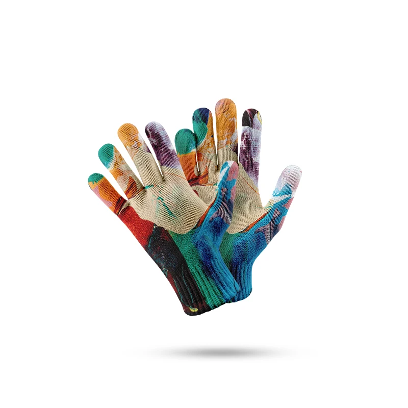 3D картина с маслени бои възли ръкавици Меки топли ръкавици Елегантни и универсални дамски ръкавици за Есен-зима дамски плетени калъф за ръкавици с докосване на екрана . ' - ' . 3
