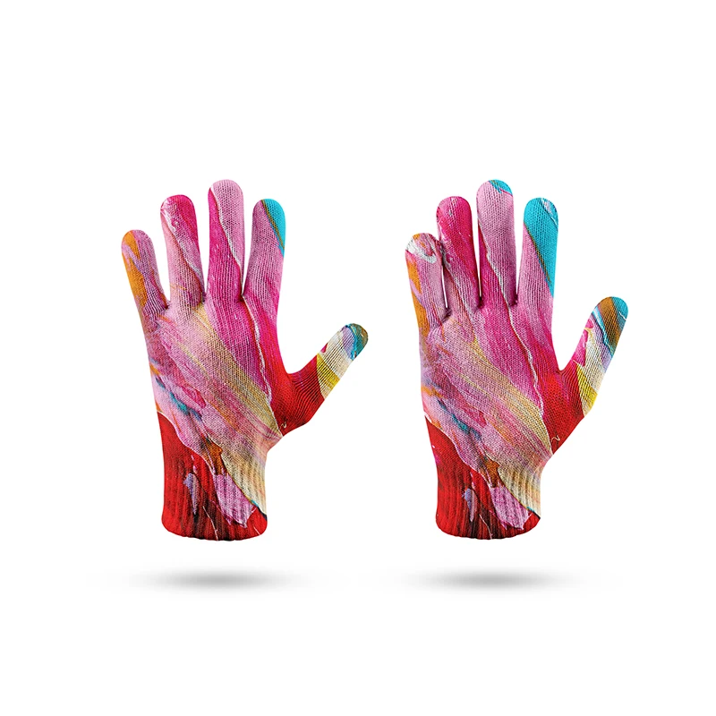3D картина с маслени бои възли ръкавици Меки топли ръкавици Елегантни и универсални дамски ръкавици за Есен-зима дамски плетени калъф за ръкавици с докосване на екрана . ' - ' . 4