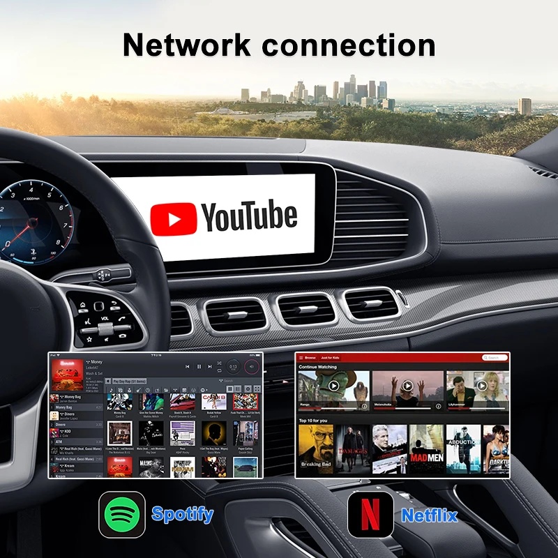 Android Qualcomm Mini Carplay Ai Box Безжичен адаптер Netflix USB Plug &  Play Android Auto Box WiFi GPS Универсална slr линк купи