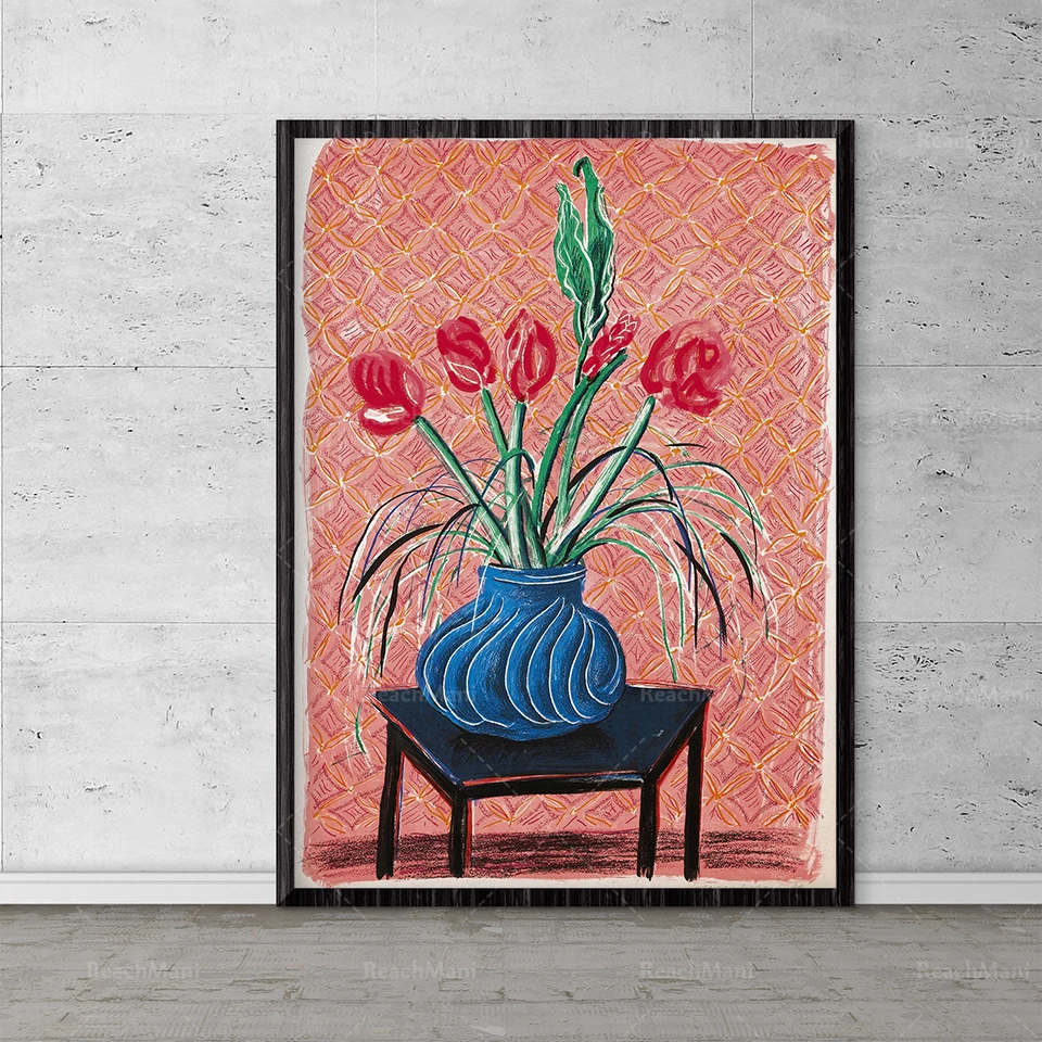 Impression de fleur de vase de David Hockney Poster . ' - ' . 2