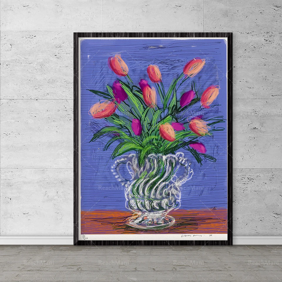 Impression de fleur de vase de David Hockney Poster . ' - ' . 3