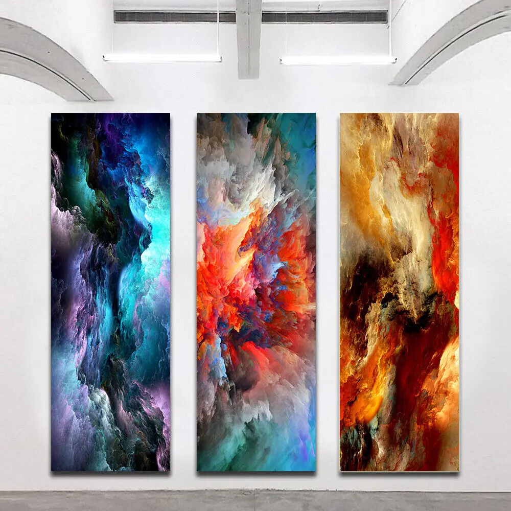 Абстрактни цветни облаци Платно Стенно изкуство Платно живопис Печат на художествени стенни плакати . ' - ' . 0