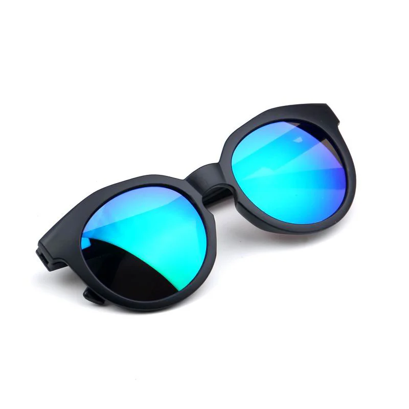 Детски слънчеви очила с цветни отразява огледалото, прекрасни слънчеви очила за момчета и момичета, кръгли очила с защита от UV400 . ' - ' . 3