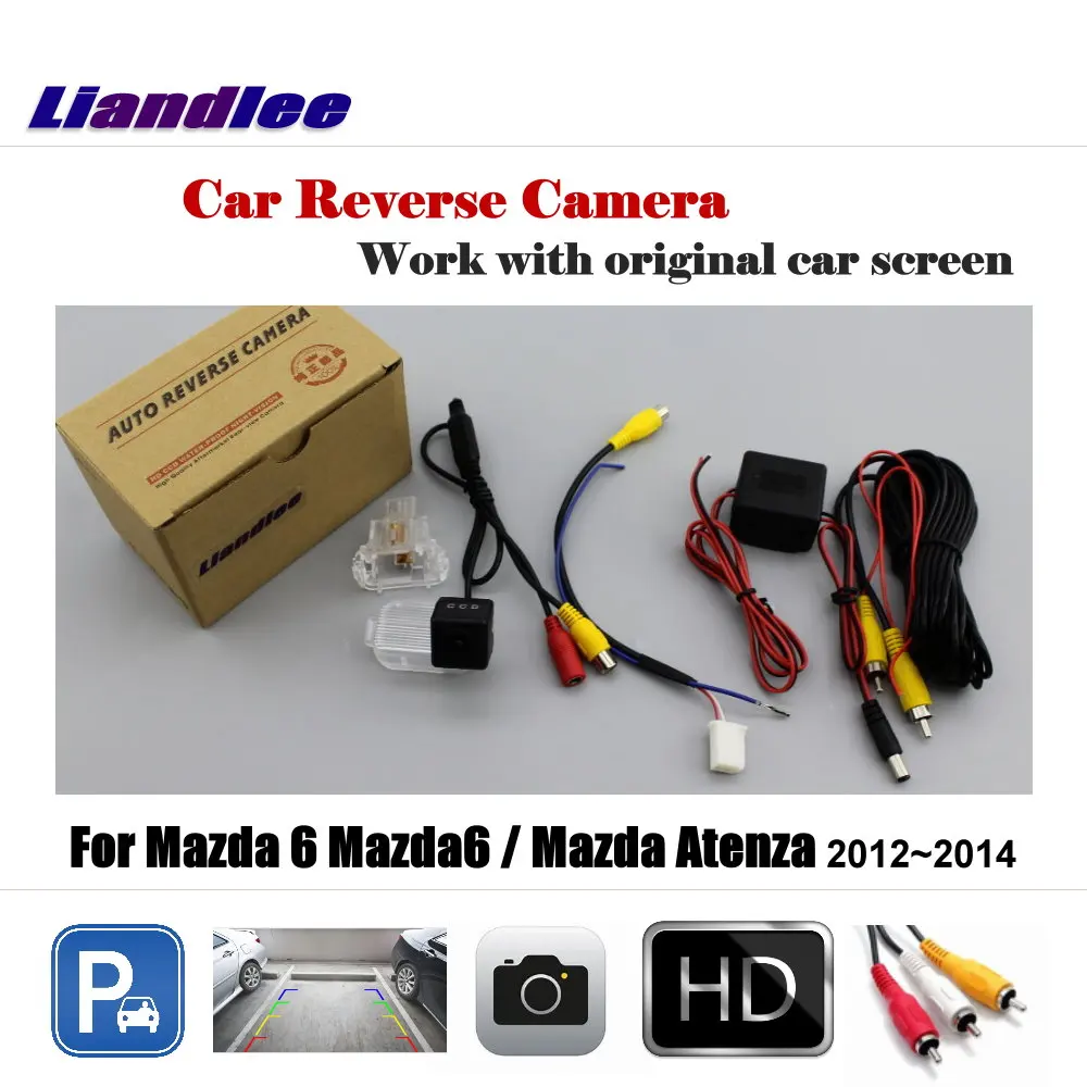 За Mazda 6/Mazda6 Atenza 2012 2013 2014 Автомобилна Камера за обратно виждане AUTO HD CCD NTSC OEM CAM С RCA адаптер . ' - ' . 0