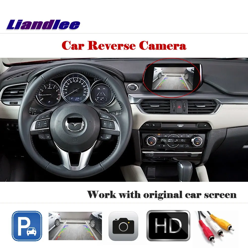 За Mazda 6/Mazda6 Atenza 2012 2013 2014 Автомобилна Камера за обратно виждане AUTO HD CCD NTSC OEM CAM С RCA адаптер . ' - ' . 2