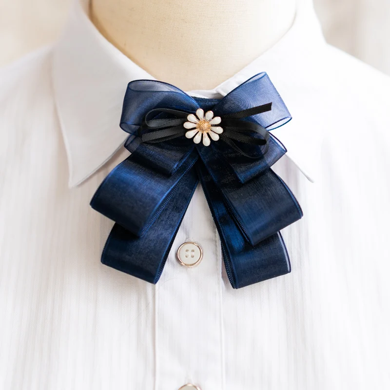 Корейската мода, носи вратовръзка от панделка, женски яка на риза в стил колеж, дантелени брошки с цветя за жени, аксесоари за сватбени партита . ' - ' . 1