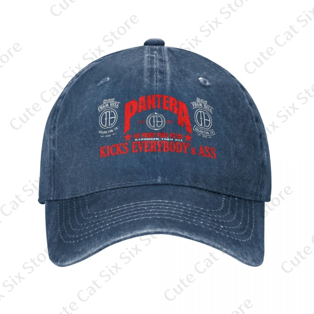 Мъжки и дамски реколта бейзболна ковбойская шапка Pantera Heavy Mental Rock Band, регулируеми ежедневни памучни шапки от слънцето, унисекс шапки с козирка . ' - ' . 2