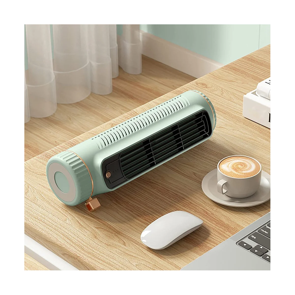 Преносим автоматично дистанционно климатик, персонален климатик USB, мини-климатик с 3-високоскоростни електрически вентилатор, бял . ' - ' . 4