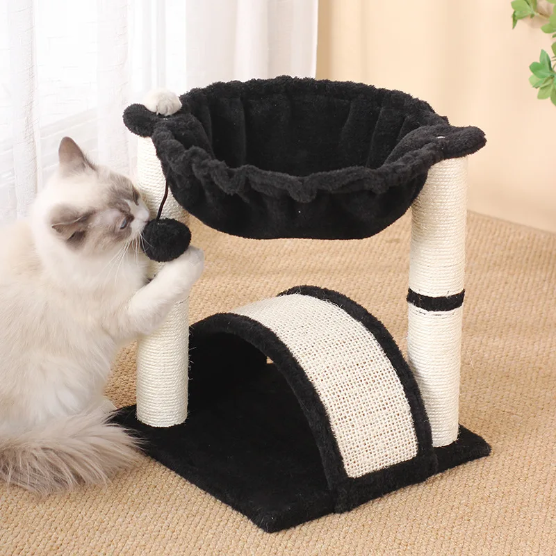 Рамка за катерене за котки, три слоя, легла, една играчка-когтеточка за котки, аксесоари за домашни любимци . ' - ' . 1
