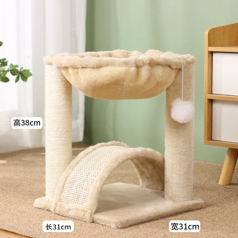 Рамка за катерене за котки, три слоя, легла, една играчка-когтеточка за котки, аксесоари за домашни любимци . ' - ' . 3