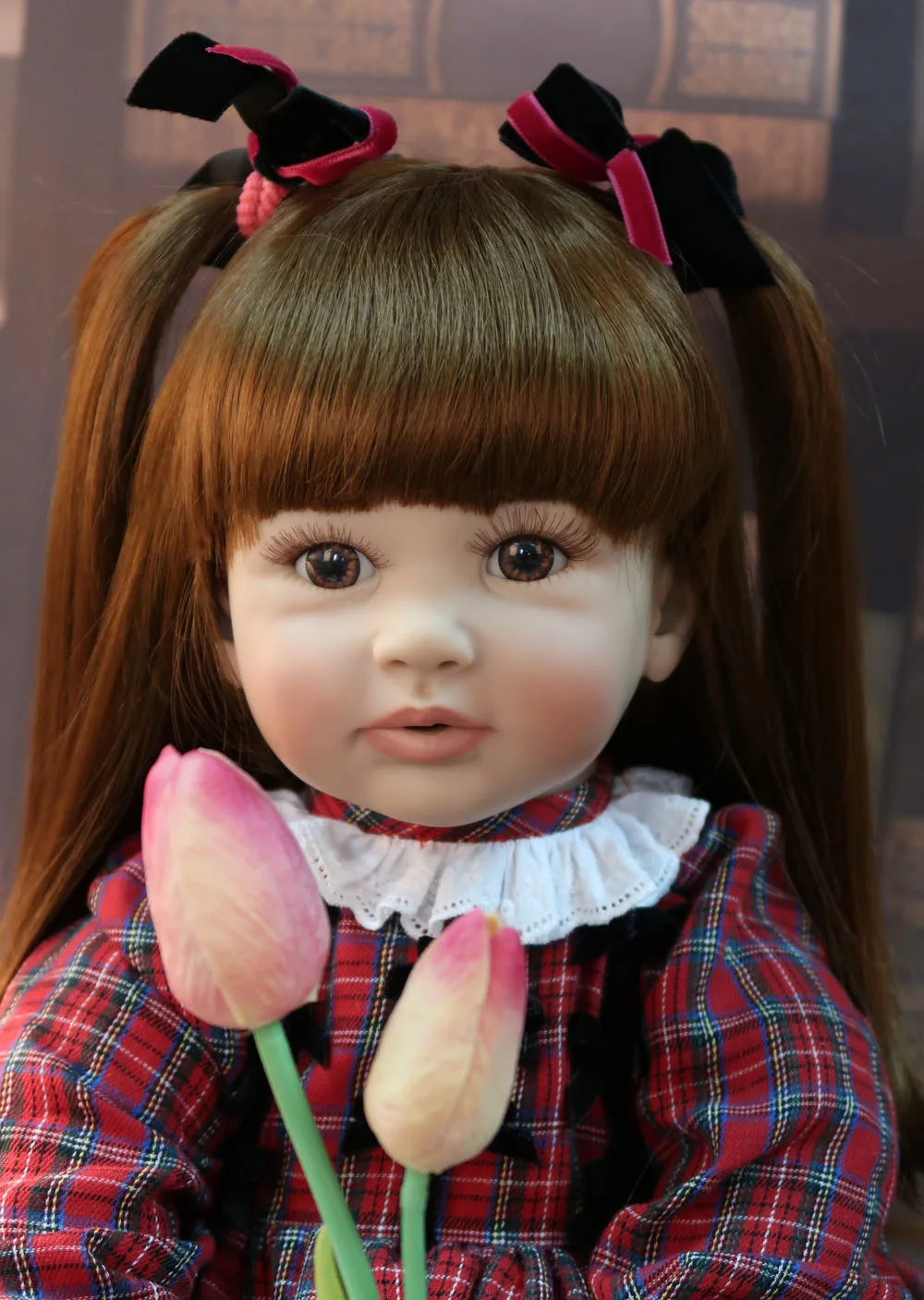 Теглещи превозни версия на 55 см/60 см Силиконова кукла Реборн vinyl новородено принцеса Дете Bebe на Живо дете за момиче, Подарък за рожден ден . ' - ' . 1