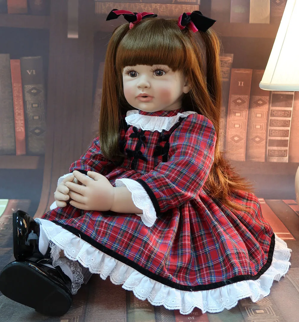 Теглещи превозни версия на 55 см/60 см Силиконова кукла Реборн vinyl новородено принцеса Дете Bebe на Живо дете за момиче, Подарък за рожден ден . ' - ' . 3