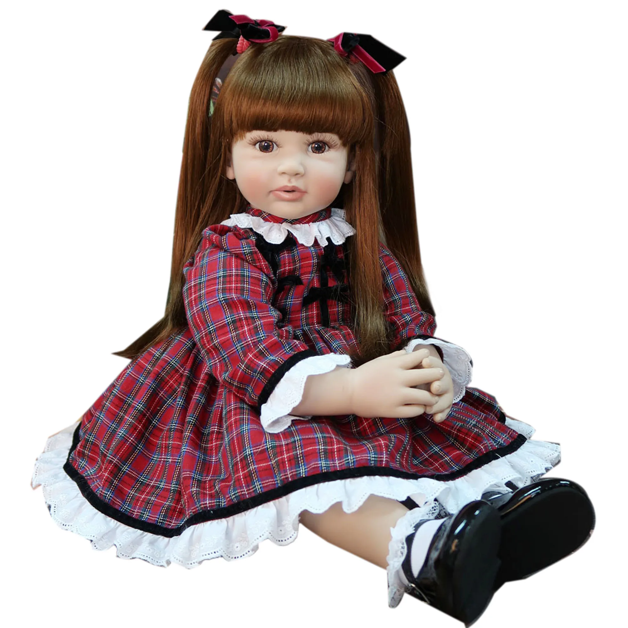 Теглещи превозни версия на 55 см/60 см Силиконова кукла Реборн vinyl новородено принцеса Дете Bebe на Живо дете за момиче, Подарък за рожден ден . ' - ' . 5
