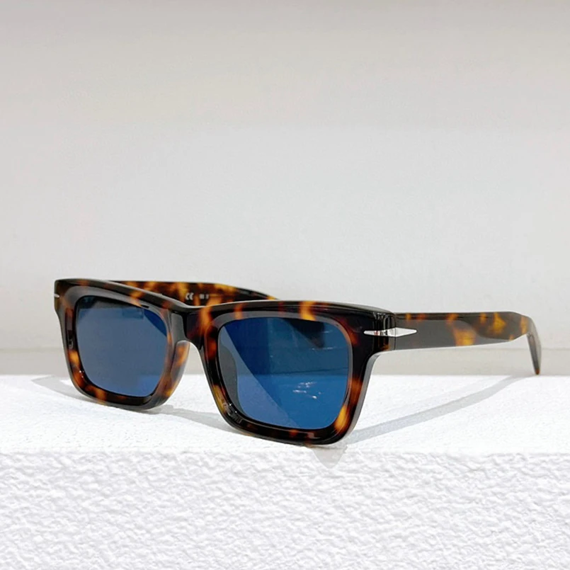 Тенденцията модерни слънчеви очила, дамски 7091 Ацетатный квадратен козирка Слънчеви очила мъжки индивидуалност външна рамки за очила uv400 ръчно изработени . ' - ' . 0