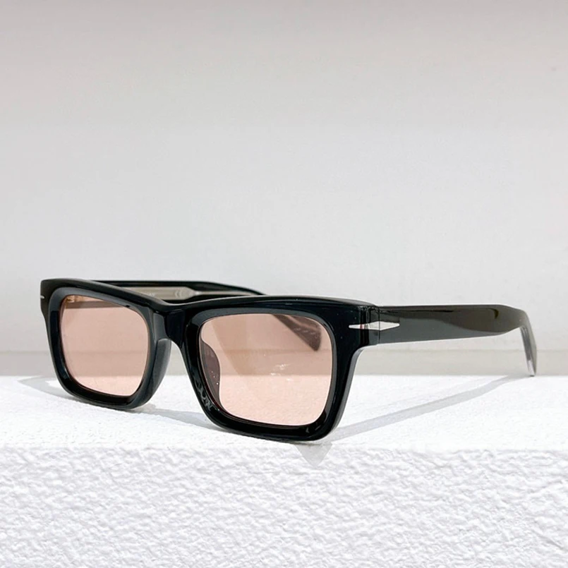 Тенденцията модерни слънчеви очила, дамски 7091 Ацетатный квадратен козирка Слънчеви очила мъжки индивидуалност външна рамки за очила uv400 ръчно изработени . ' - ' . 2