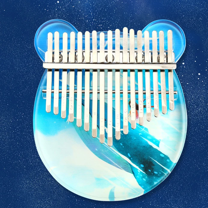 Цветна Цена на Едро Гореща Продажба Сладък Мини Музикален Инструмент Високо Качество на 17 клавиши Акрилна Калимба . ' - ' . 2
