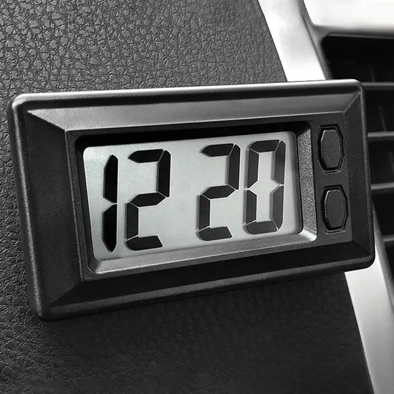 Цифров часовник в арматурното табло, мини-автомобил, автомобилни самозалепващи часовници от ABS-пластмаса, малки часовник с дигитален дисплей, работещи на батерии, аксесоари за автомобили . ' - ' . 0