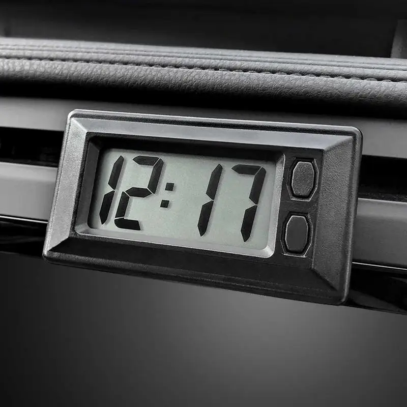Цифров часовник в арматурното табло, мини-автомобил, автомобилни самозалепващи часовници от ABS-пластмаса, малки часовник с дигитален дисплей, работещи на батерии, аксесоари за автомобили . ' - ' . 1