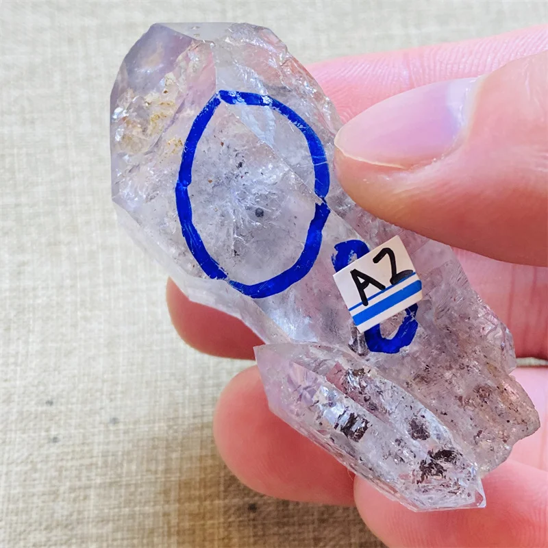 Чист естествен диамант Херкимер, образец плаващи пясъци и водни минерали, енергиен кристал, пръчка за място на изцеление . ' - ' . 0