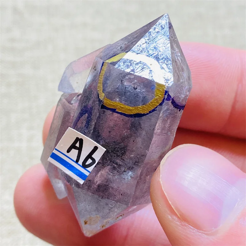 Чист естествен диамант Херкимер, образец плаващи пясъци и водни минерали, енергиен кристал, пръчка за място на изцеление . ' - ' . 1