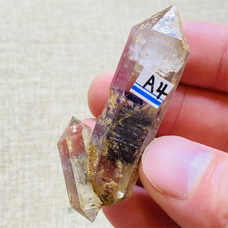 Чист естествен диамант Херкимер, образец плаващи пясъци и водни минерали, енергиен кристал, пръчка за място на изцеление . ' - ' . 4