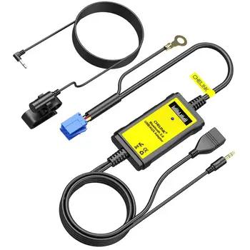 Автомобилна безжична връзка CHELINK 5.0 Bluetooth CD MP3 USB зарядно устройство адаптер AUX In вход Mini ISO 8Pin жак за V-W