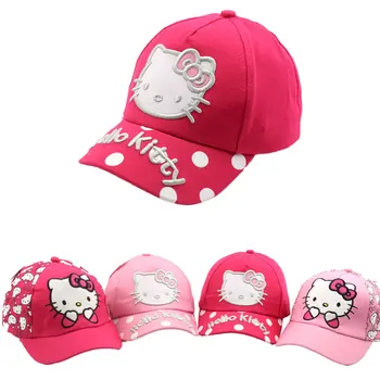 Аниме Sanrio Kawaii Hello Kitty солнцезащитная шапка, скъпа бейзболна шапка, слънчеви шапки, летни шапки в стил хип-хоп с анимационни бродерия, детски подаръци