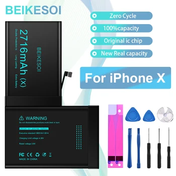 Батерия BEIKESOI За iPhone X XR XS MAX Apple iPhone bateria 