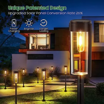 Външен слънчева светлина, за да премине Водоустойчива IP65 Декоративни осветителни тела за озеленяване на градината Наземни лампи за тревата, вътрешен двор, тераси, пътеки