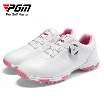 Дамски обувки за голф PGM, водоустойчиви леки маратонки с шнурками и ключалката, женски дишащи нескользящие маратонки XZ082