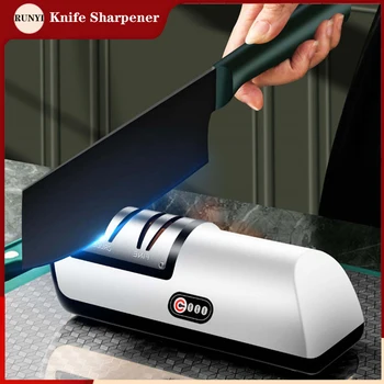 Електрическа острилка за ножове богат на функции за бързо заточване на Автоматични Регулируеми кухненски ножове машина за заточване на кухненски ножици
