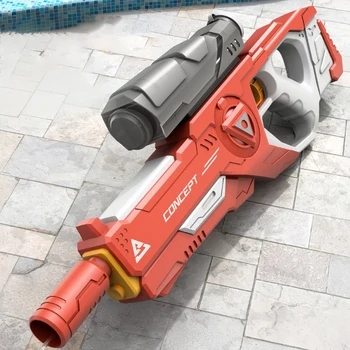 Електрически непрекъснат воден пистолет високо налягане, силно автоматично водопоглъщаемост, детска играчка за воден пистолет, голям размер, по-голям капацитет за вода