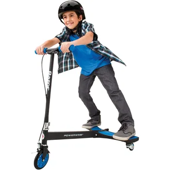 Електрически скутер със здрава стоманена рамка, ръчни спирачки с наклонени задните колела-ролки, поролоновыми захватами