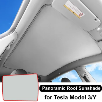 За Tesla, модел Y Панорамен стъклен покрив козирка модел 3 Аксесоари за слънчеви очила Защитния капак на люка на покрива от ултравиолетовите лъчи шторка за оцветяване