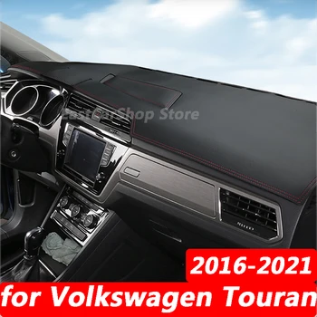 За Volkswagen VW Touran 2016-2021 подложка за арматурното табло на автомобила тампон на задното стъкло мат козирка арматурното табло, почистващи аксесоари