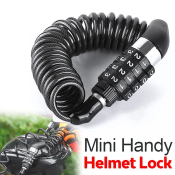 Здрава класическа верига за заключване на шлем, 4-значная комбинация пароли, лаптоп под наем, мотоциклет, противоугонный кабел, стежковый заключване, моторна част