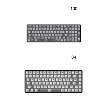 Индивидуална механична клавиатура 84/100 комбинации с гореща замяна, съвместимо с USB Bluetooth 2. 3